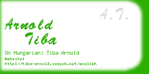arnold tiba business card